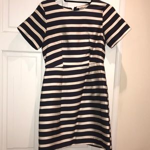 H&M navy and white dress